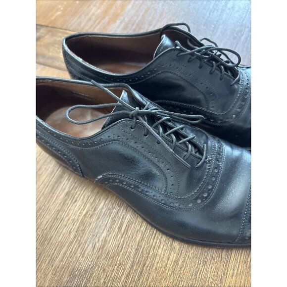 Mens 10.5 B Allen Edmonds Strand Cap-Toe Black Oxford Dress Shoe main image 4